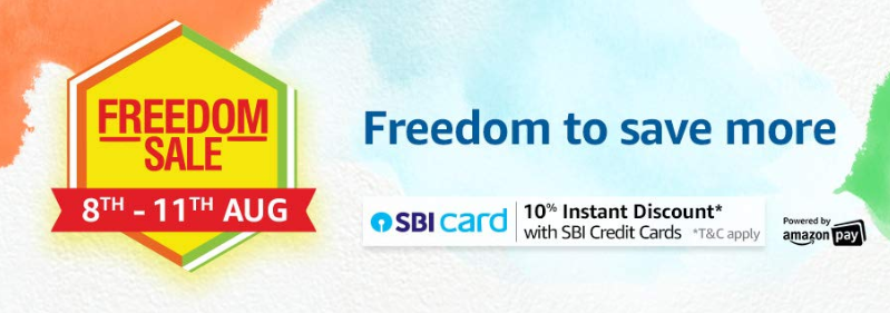 Read more about the article Amazon Freedom Sale(8-11 August) – Get Free Rs.100 Amazon Pay Balance & More Exciting Offers