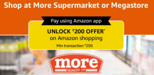 Read more about the article Shopping With Amazon at More Supermarket And Get Rs.200 Cashback