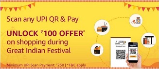Read more about the article Amazon Scan And Pay Offer – Get Rs.100 Free Amazon Cash
