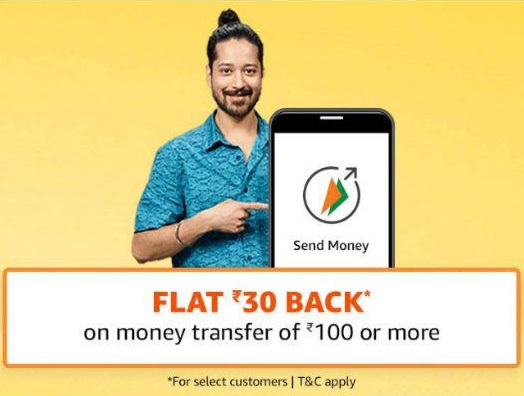 Read more about the article (Loot) Send Money Offer- Flat Rs.30 Cashback On Rs.100 Money Transfer