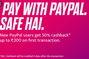 Read more about the article (Back Again) PayPal Accept Rupay Cards – Get 50% Cashback Upto Rs.200