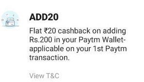 Read more about the article Paytm Add Money Loot – Flat Rs.20 Cashback On Adding Money In Your Paytm Wallet