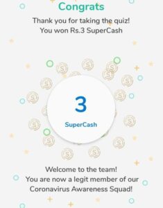 Read more about the article Mobikwik Quiz – Earn Rs.10 Mobikwik SuperCash On Complete COVDI19 Quiz | All User