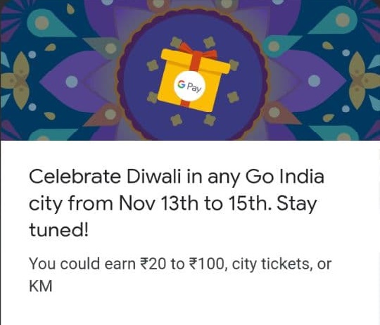 Read more about the article Go India Diwali Event: Get Scratch Card Worth Upto Rs.100 & Rare City Tickets