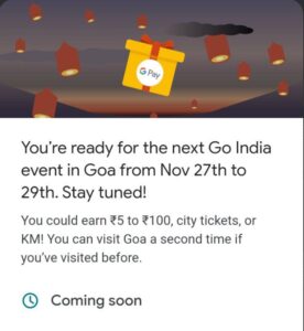 Read more about the article Go India Goa Event – Visit Goa & Earn Upto Rs.100 Cashback | Collect Rare Tickets