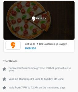 Read more about the article Swiggy Food Offer – Use 100% Mobikwik Supercash On Your Order