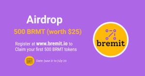 Read more about the article Bremit Token Airdrop- Signup & Get 500 BRMT Token Worth $25 (Rs.1850)