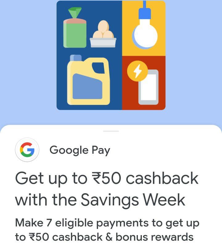 Read more about the article Google Pay Savings Week Offer: Get A Scratch Card Worth Upto Rs.50 | All User Offer…